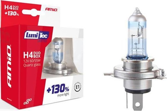 Picture of AMiO Zestaw arówek halogenowych H4 12V 60/55W LumiTec LIMITED +130% DUO BOX