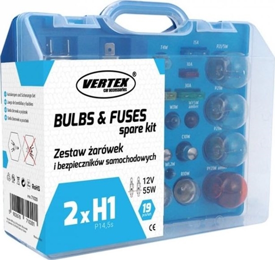 Picture of AMiO Zestaw arówek i bezpieczników 18szt. (2xH1)