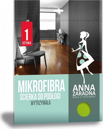 Изображение Anna Zaradna Mikrofibra ściereczka do podłogi ANNA ZARADNA, 1 szt., zielony