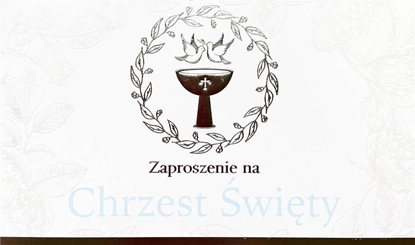 Attēls no Armin Style Zaproszenie Chrzest wity ZP-16 (10 szt.)