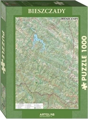 Attēls no Artglob Puzzle 1000 - Bieszczady mapa turystyczna