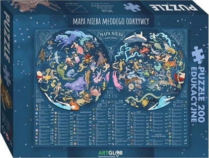 Attēls no Artglob Puzzle 200 - Mapa Nieba Modego Odkrywcy