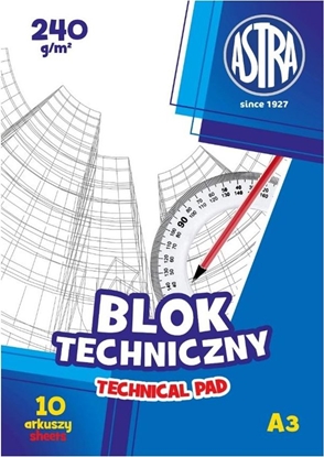 Изображение Astra Blok techniczny A3 10k biay 240g 10szt.