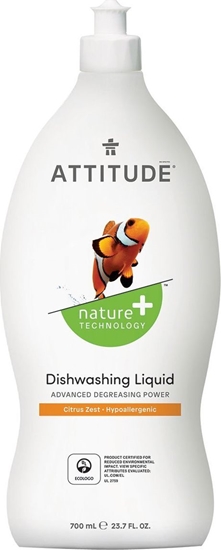 Picture of Attitude Attitude, Pyn do mycia naczy, Skórka Cytrynowa (Citrus Zest), 700 ml