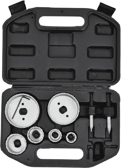 Изображение AWTools zestaw otwornic wolframowych do glazury 9 elementów 22-73 mm (AW47320)