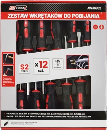 Изображение AWTools Zestaw wkrtaków do pobijania 12szt. (AW36952)