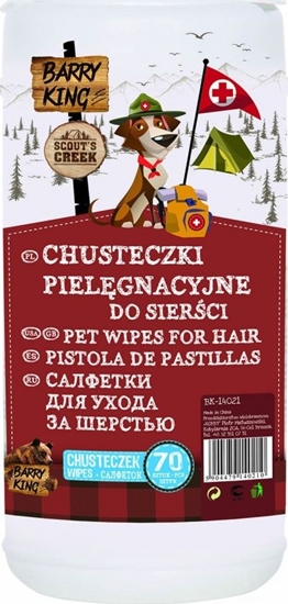 Picture of Barry King Chusteczki pielgnacyjne do sierci dla psa kota uniwersalny