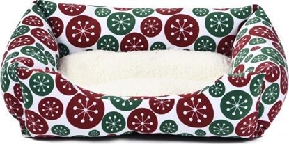 Изображение Barry King Legowisko dla psa, czerwono/zielone kwiaty, 60x48cm,