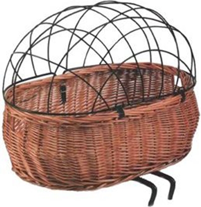 Attēls no Basil Kosz na przedni baganik PLUTO dla zwierzt + poduszka, wiklinowy varnished natural (BAS-53007)
