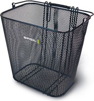 Attēls no Basil Kosz na tylny baganik CARDIFF mocowanie na haki, stalowy czarny (BAS-11057)