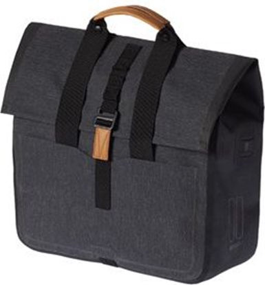 Attēls no Basil Sakwa miejska pojedyncza URBAN DRY SHOPPER 20L, mocowanie na haki, wodoodporny poliester, charcoal melee (BAS-17658)