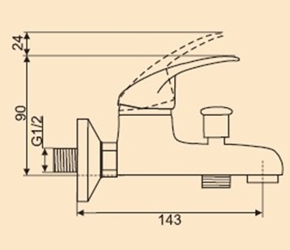 Attēls no Bateria wannowa Hydroland Jowisz cienne chrom (B381)