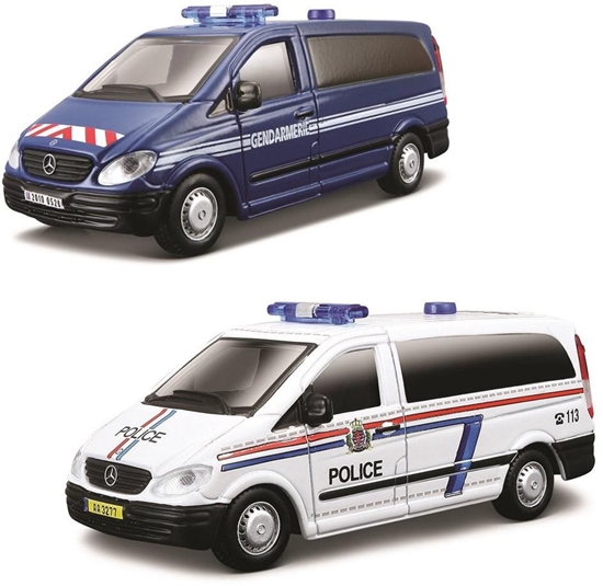 Picture of Bburago Mercedes Vito Policja, róne rodzaje 1:50 (275913)