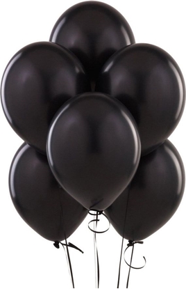 Attēls no Belball Balony lateksowe pastelowe czarne - duże - 100 szt. uniwersalny