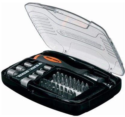 Attēls no Black&Decker Zestaw bitów z wkrtakiem grzechotkowym 40 czci (A7062)