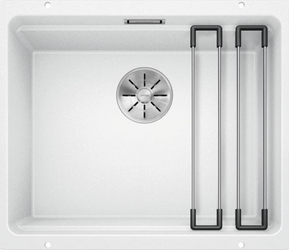 Изображение Zlewozmywak Blanco Etagon 500-U Silgranit biay z korkiem InFino + szyny (522231)