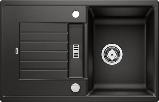 Picture of Zlewozmywak Blanco Zia 45 S Silgranit czarny z korkiem automatycznym (526012)
