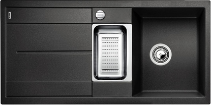 Attēls no Zlewozmywak Blanco Metra 6 S Silgranit PuraDur Antracyt odwracalny, korek auto., odsczarka stalowa