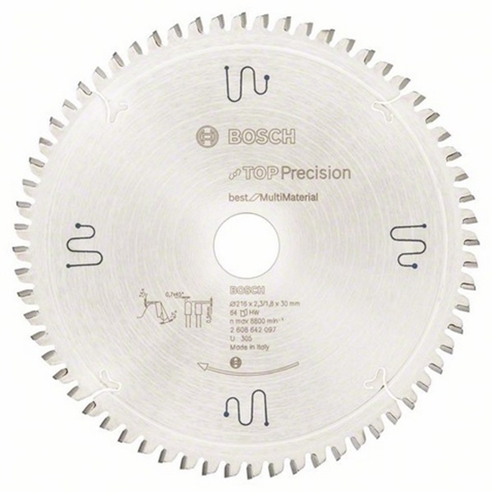 Изображение Bosch ‎2608642097 circular saw blade 21.6 cm 1 pc(s)