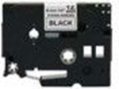 Attēls no Brother Strong Adhesive Gloss Laminated Tape - 6mm, Black/White label-making tape TZ