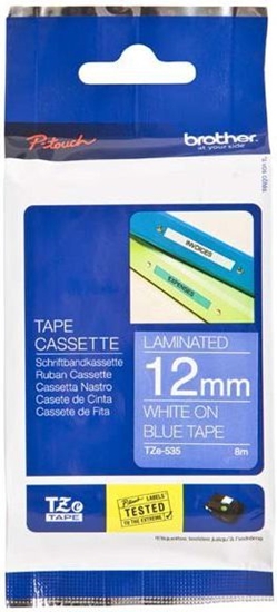 Picture of Brother tama TZE-135 (white on clear)