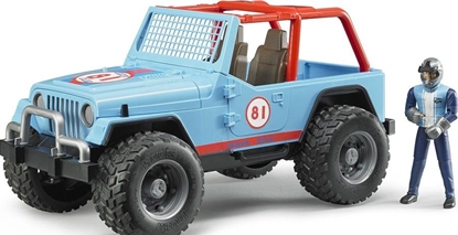 Attēls no Bruder Professional Series Jeep Cross country Racer blue with driver (02541)