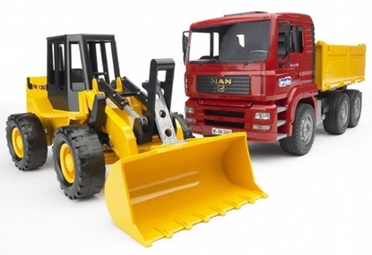 Picture of Bruder Professional Series MAN TGA Construction Truck with Articulated Road Loader (02752)