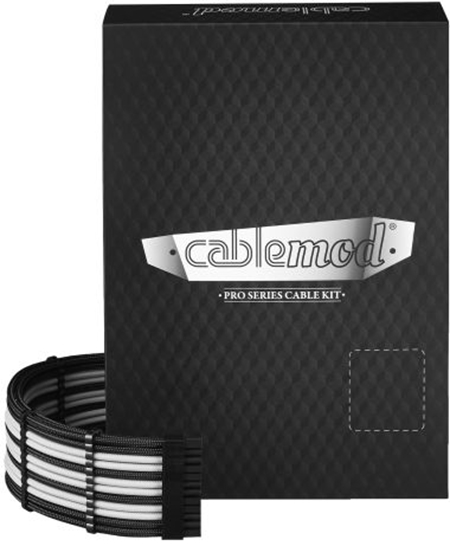 Picture of CableMod Zestaw kabli, Czarno-biay (CM-PCSI-FKIT-NKKW-R)