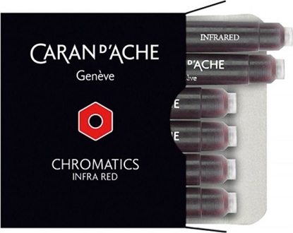 Изображение Caran d`Arche Naboje atramentowe Chromatics ciemny czerwony 6 sztuk
