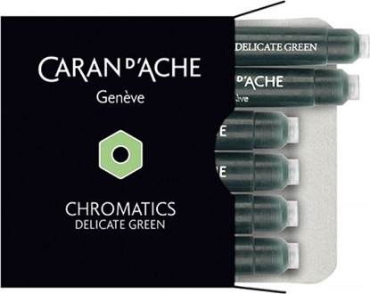 Attēls no Caran d`Arche Naboje atramentowe Chromatics zielone 6 sztuk