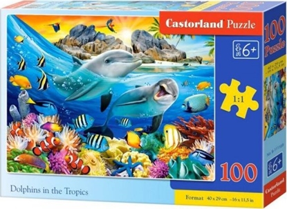 Изображение Castorland Puzzle 100 Dolphins in the Tropics CASTOR