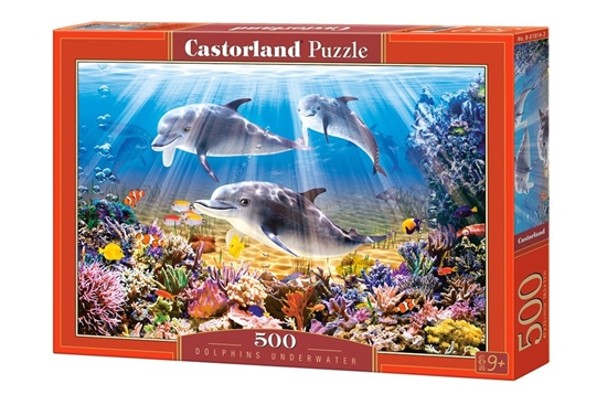Изображение Castorland Puzzle Dolphins Underwater 500 elementów (52547)
