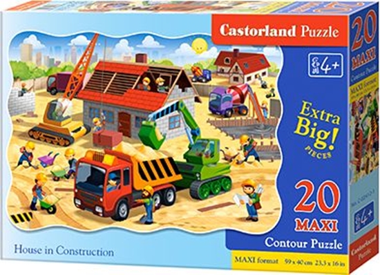 Изображение Castorland Puzzle House in Construction 20 maxi elementów