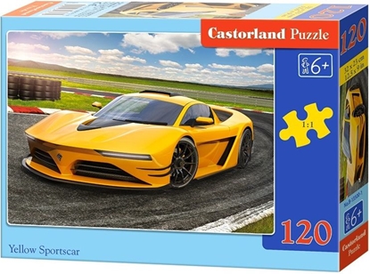 Attēls no Castorland Puzzle Żółte sportowe auto 120 elementów (13500)