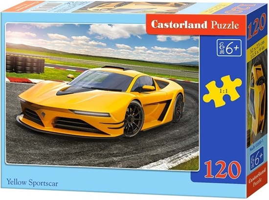 Изображение Castorland Puzzle Żółte sportowe auto 120 elementów (13500)
