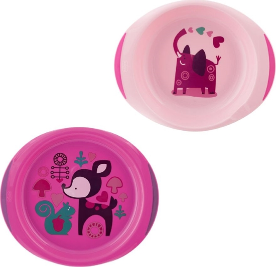 Изображение Chicco Zestaw 2 talerzy róowy