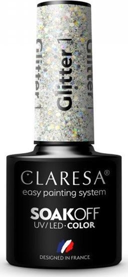 Picture of Claresa Soak Off UV/LED Glitter lakier hybrydowy 1 5g