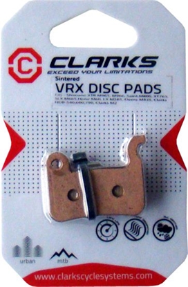 Изображение Clarks Okadziny hamulcowe SHIMANO (XTR M965, M966, Saint M800, XT 765, SLX M665, Hone M60, LX M585, Deore M535) metaliczne spiekane