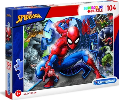 Attēls no Clementoni Puzzle 104 elementy Super Kolor - Spider-Man