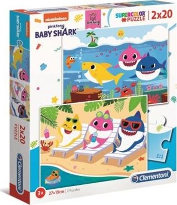 Изображение Clementoni Puzzle 2x20 elementów Baby Shark (24777)