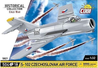 Attēls no Cobi COBI 5821 Historical Collection Cold War Zimna Wojna Samolot myśliwski S-102 Czechoslovak Air Force 504 klocki