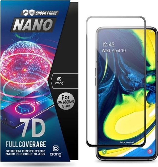 Picture of Crong Crong 7D Nano Flexible Glass - Szko hybrydowe 9H na cay ekran Samsung Galaxy A80 / A90 uniwersalny