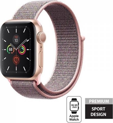 Attēls no Crong Crong Nylon Band - Pasek sportowy Apple Watch 38/40 mm (Light Pink)