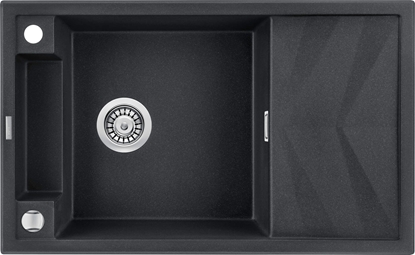 Изображение Zlewozmywak Deante Deante Magnetic  granitowy magnetyczny 1-komorowy z ociekaczem - grafit metalik