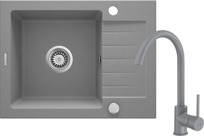 Attēls no Zlewozmywak Deante Deante Zorba Komplet  granitowy 1-komorowy z ociekaczem + bateria owa stojca