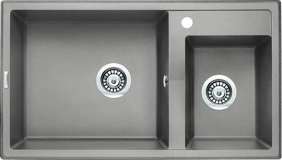 Изображение Zlewozmywak Deante . ERIDAN SZARY METALIK GRANIT 2K 880X500X200 + SPACE SAVER