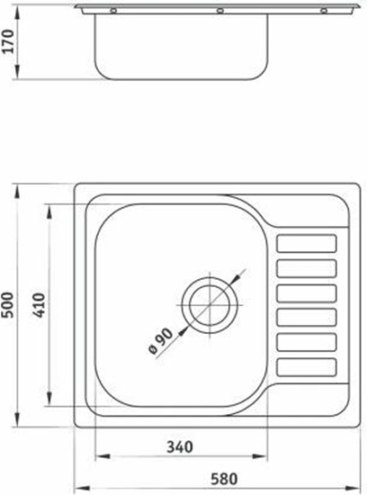 Picture of Zlewozmywak Deante Zlewozmywak 1-komorowy SOUL z ociekaczem 58x50cm stal len ZEO 311A