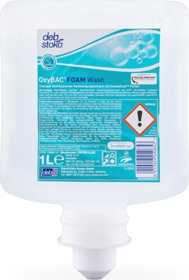 Picture of DEB Mydo antybakteryjne w pianie DEB Oxybac Foam Wash, zapas do dozownika, 1000ml