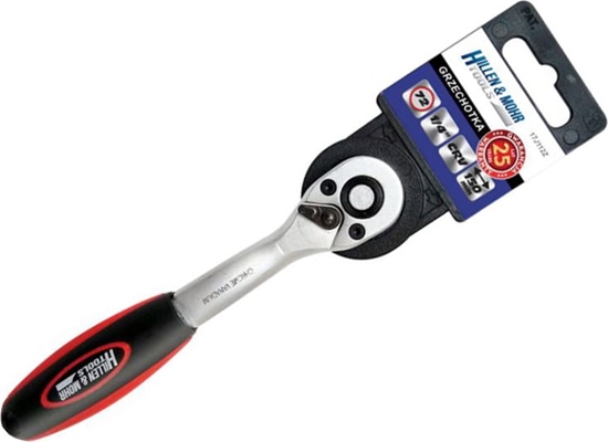 Изображение Dedra Grzechotka 1/4"", 72T, CRV 6140, odgita dwu-mater.uchwyt