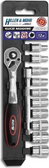 Изображение Dedra KLUCZE NASADOWE 1/4"" KPL.12SZT 17L1012 DEDRA